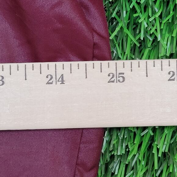 Vintage 80s MOD Varsity Jacket Women XL 25x23 Burgundy Baggy - Picture 5 of 12